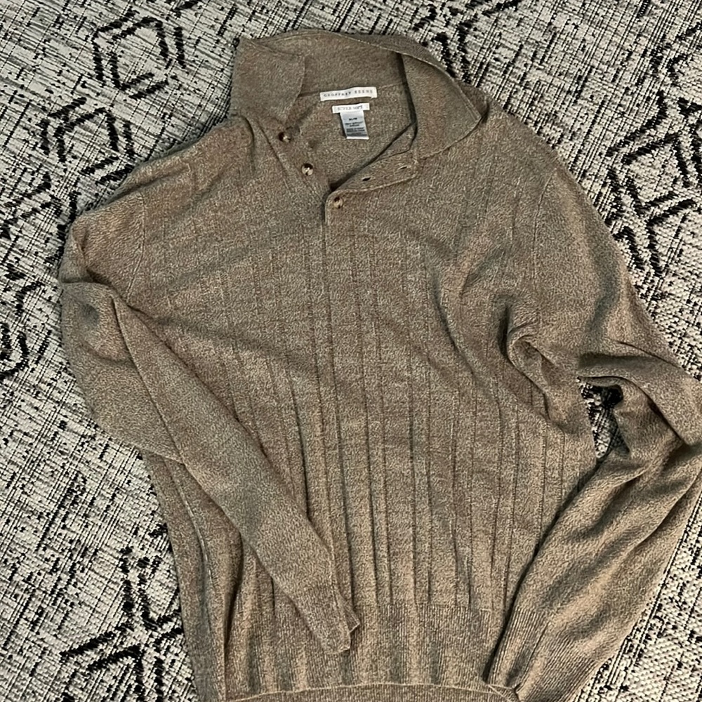 Geoffrey Beene Tan Super Soft Sweater